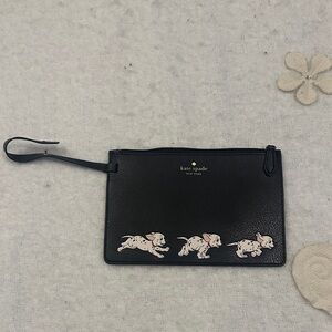 Kate Spade Black Pouch with Dalmatian Puppies